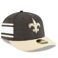 Men's New Orleans Saints New Era Black/Gold 2018 NFL Sideline Home Official Low Profile 59FIFTY Fitted Hat 3058486
